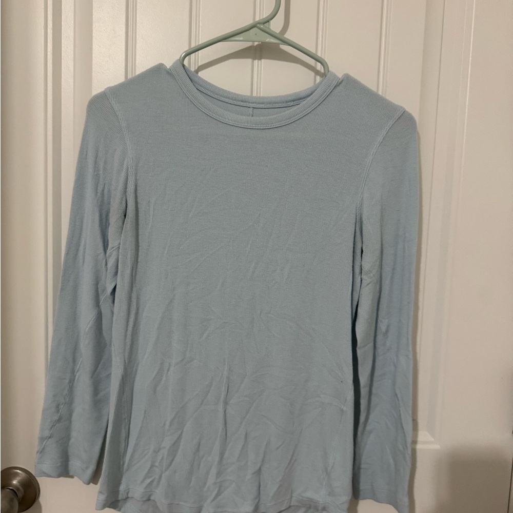 lululemon athletica Soft light Blue Long Sleeve Top